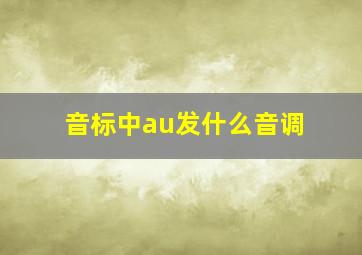 音标中au发什么音调