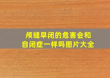 颅缝早闭的危害会和自闭症一样吗图片大全