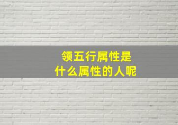 领五行属性是什么属性的人呢