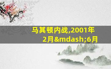 马其顿内战,2001年2月—6月