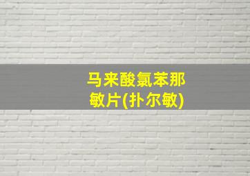 马来酸氯苯那敏片(扑尔敏)