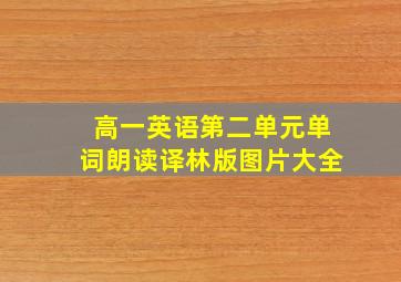 高一英语第二单元单词朗读译林版图片大全