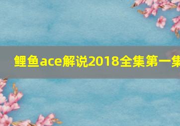 鲤鱼ace解说2018全集第一集