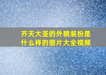 齐天大圣的外貌装扮是什么样的图片大全视频