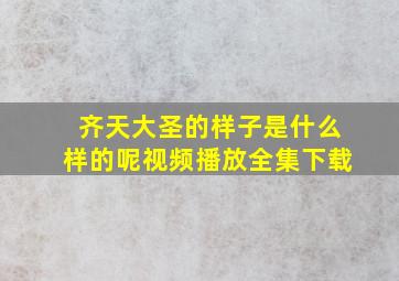 齐天大圣的样子是什么样的呢视频播放全集下载