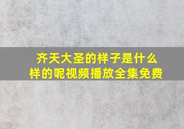 齐天大圣的样子是什么样的呢视频播放全集免费